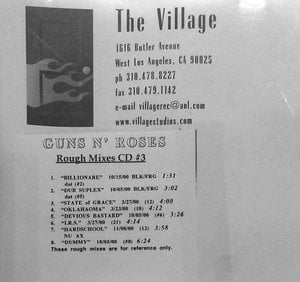 Rough Mixes CD #3